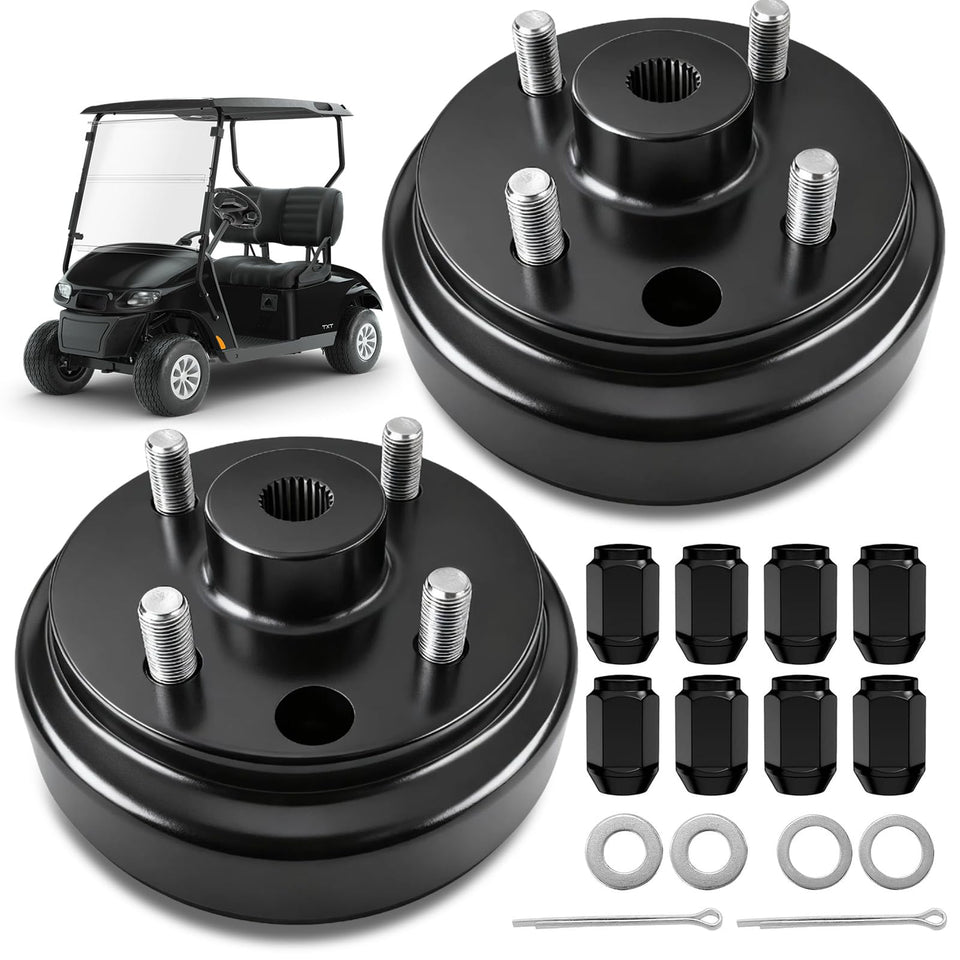 LEAPGOMAX EZGO TXT brake drum hub assembly in durable steel for steady braking