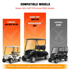 LEAPGOMAX EZGO TXT brake shoes shown with easy replacement in mind