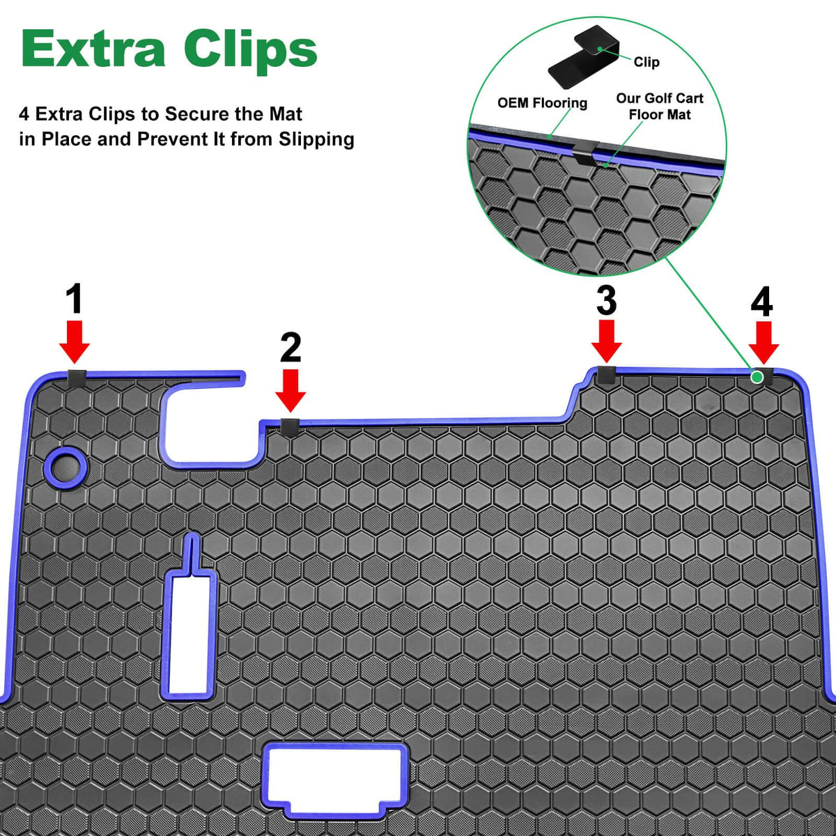 LEAPGOMAX EZGO TXT full-coverage mat protects dash to seat area