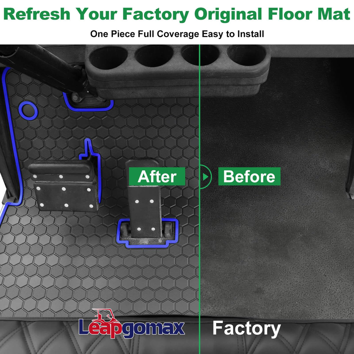 LEAPGOMAX EZGO TXT floor mat easy to clean with a quick rinse