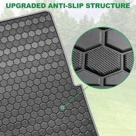LEAPGOMAX EZGO TXT floor mat gray is easy to clean with water spray.