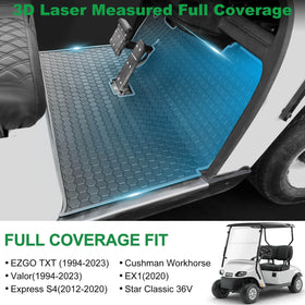 LEAPGOMAX EZGO TXT floor mat gray for easy install.