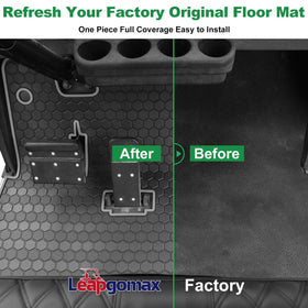 LEAPGOMAX EZGO TXT floor mat gray provides floor protection.