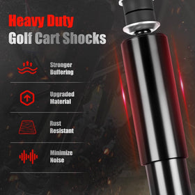 LEAPGOMAX EZGO TXT front shocks mounted on cart improve control during turns.