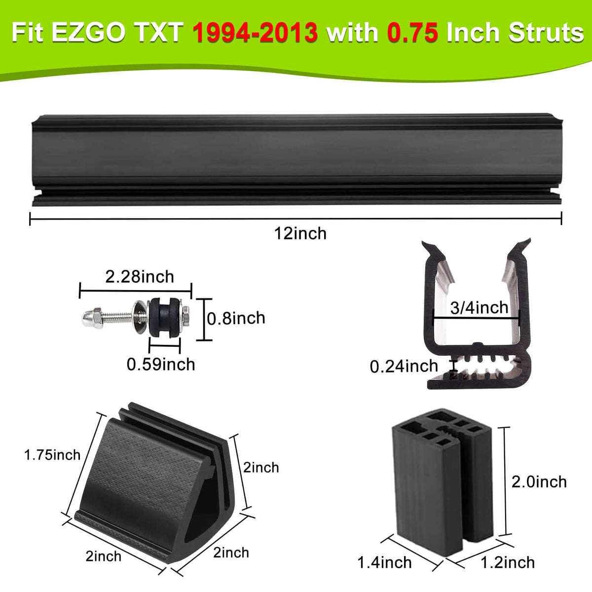 LEAPGOMAX EZGO TXT kit front view shows complete install compatibility
