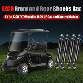 LEAPGOMAX EZGO TXT rear shock enhances comfort and loading capacity on crowded golf carts.