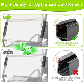 LEAPGOMAX EZGO TXT retaining clips demonstrate firm windshield hold.
