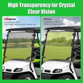 LEAPGOMAX EZGO TXT windshield packaged with protective foam and film
