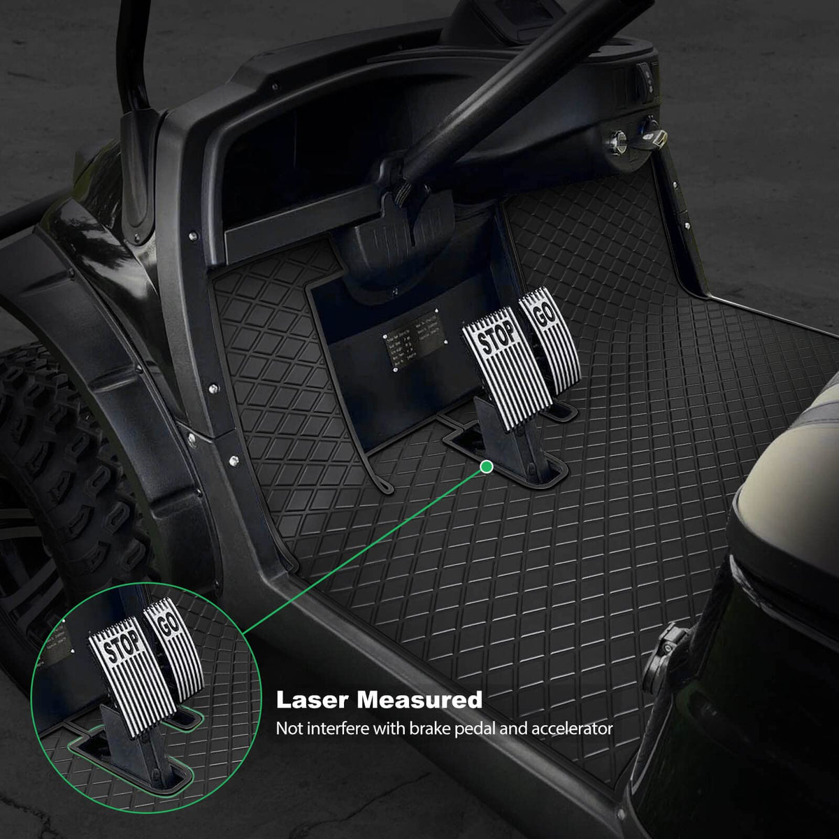 LEAPGOMAX anti-slip floor mat stays secure during driving.