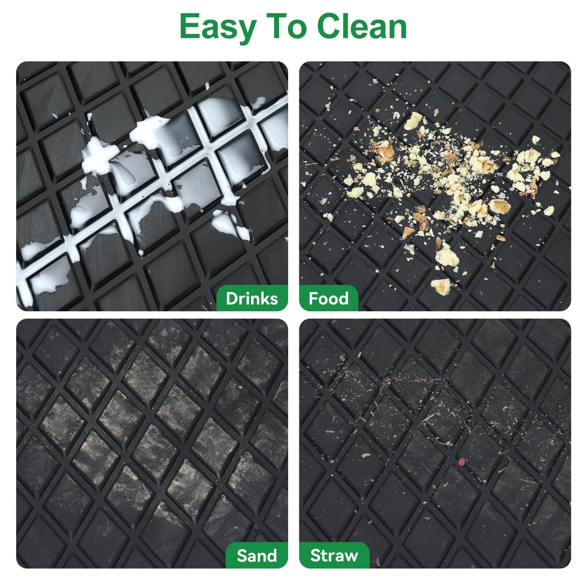 LEAPGOMAX floor mat clips secure the mat in place.
