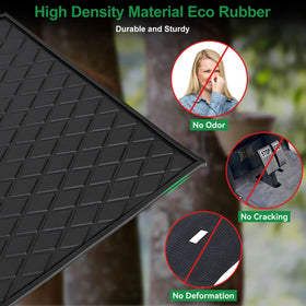 LEAPGOMAX durable all-weather rubber floor mat withstands temperature changes.