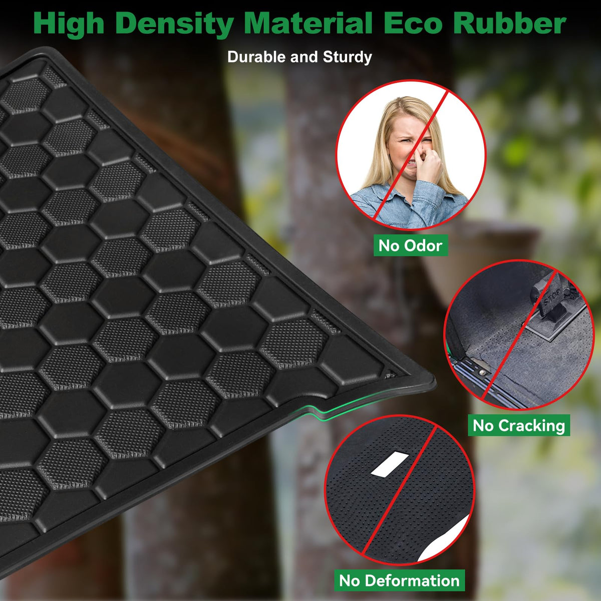 Tool-free installation of LEAPGOMAX floor mat in a golf cart