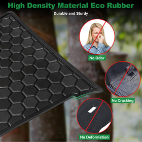Tool-free installation of LEAPGOMAX floor mat in a golf cart