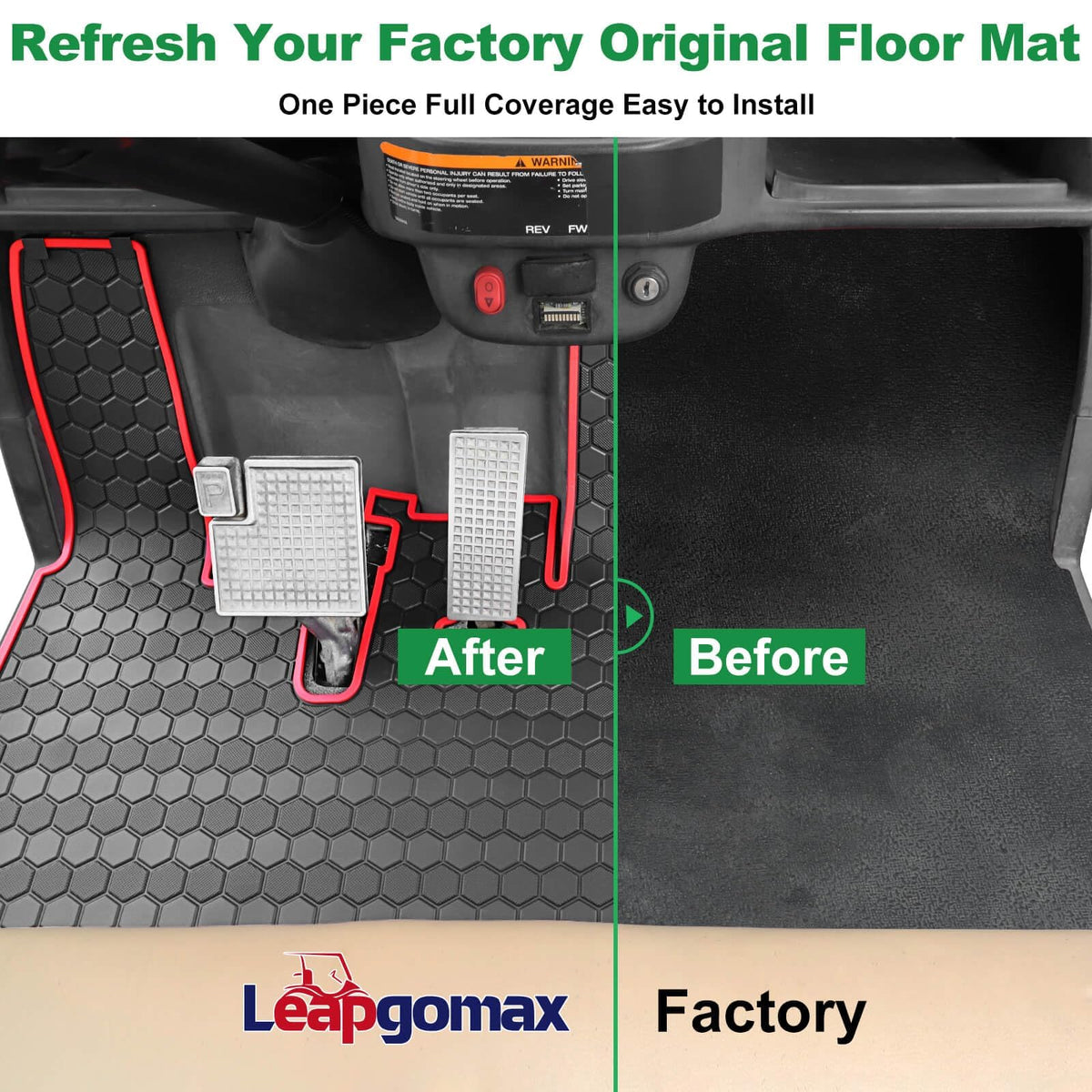 LEAPGOMAX four securing clips keep mat in place during drive