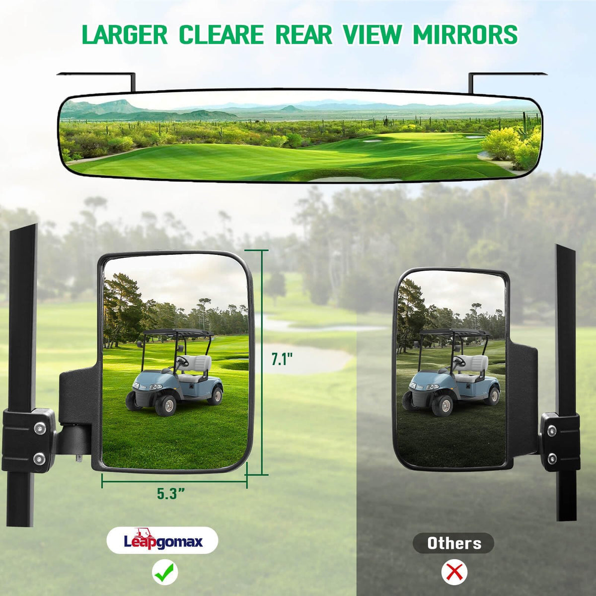 LEAPGOMAX foldable side mirrors save space in tight spots