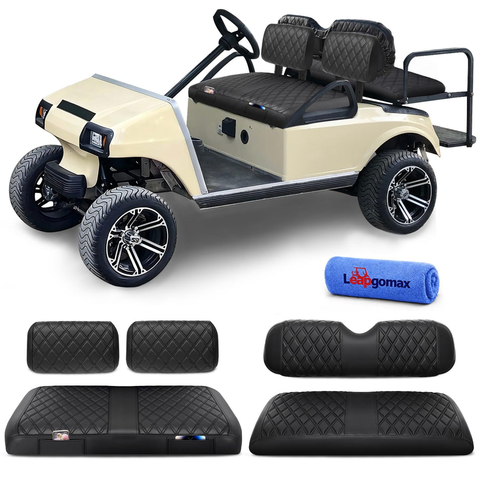 LEAPGOMAX front cushion seat cover for Club Car DS, enhanced comfort and fit