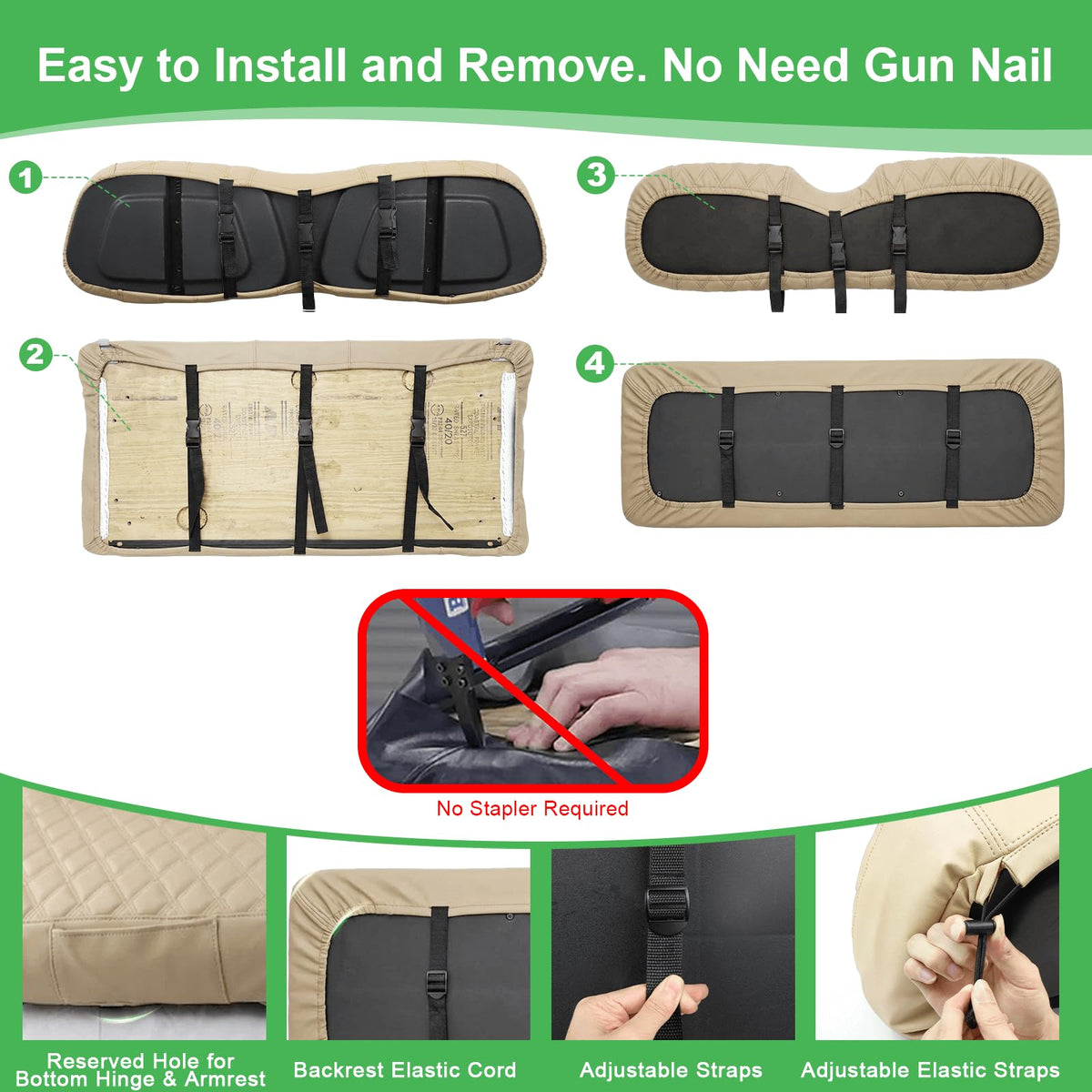 LEAPGOMAX front pocket and towel keep essentials handy