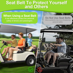 Front and rear seat compatibility with LEAPGOMAX belt kit
