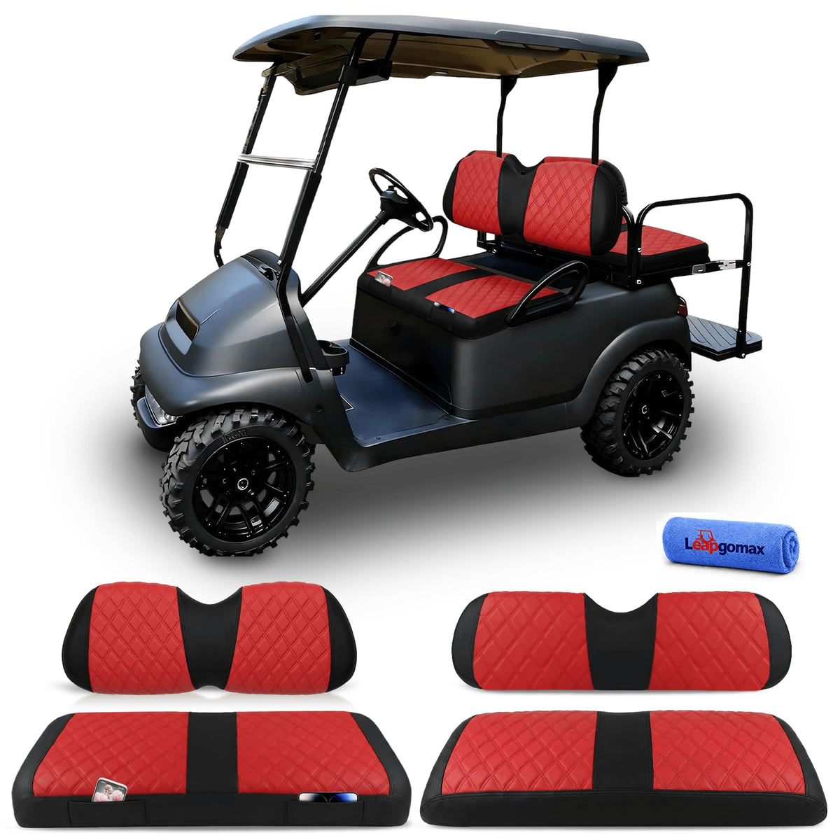 LEAPGOMAX front seat cushion enhances long-ride comfort and support.