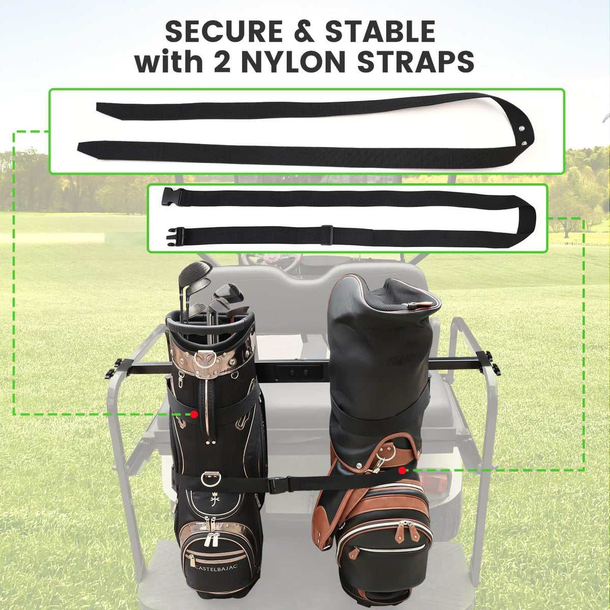 LEAPGOMAX adjustable length 39.5–45.2 inches fits many carts