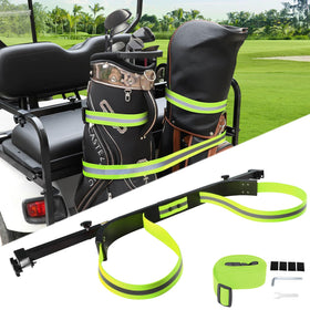 LEAPGOMAX no-drilling golf bag bracket secures bags on rear seats