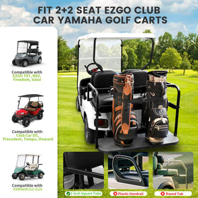 LEAPGOMAX no-drill installation on golf cart rear seat