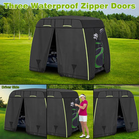 LEAPGOMAX storage bag included with the golf cart cover