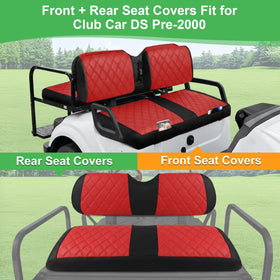 LEAPGOMAX front backrest cover showing secure fit and premium stitching.