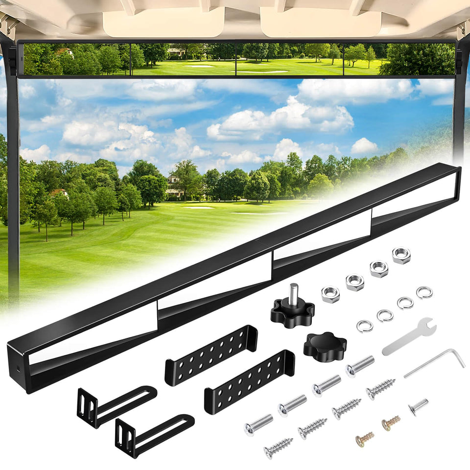 LEAPGOMAX golf cart mirror 4-panel for wider rear view and safer drives