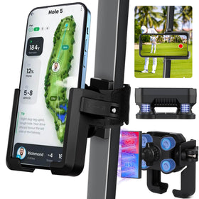 LEAPGOMAX golf cart phone holder mount provides a secure grip during fast rides.