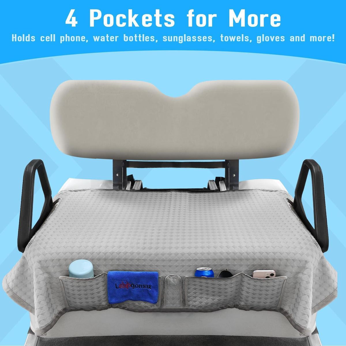 LEAPGOMAX four-pocket design keeps essentials organized during rides.