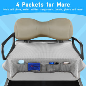 LEAPGOMAX blanket with four pockets keeps essentials within reach.