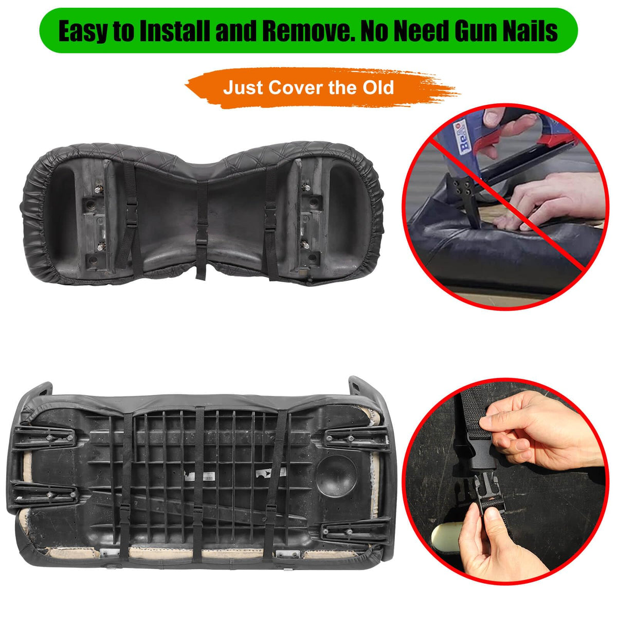 LEAPGOMAX front backrest cover for Yamaha Drive 2 with waterproof surface