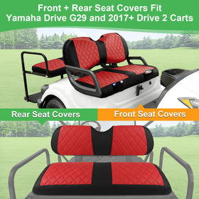 LEAPGOMAX front backrest cover with diamond stitching for Yamaha