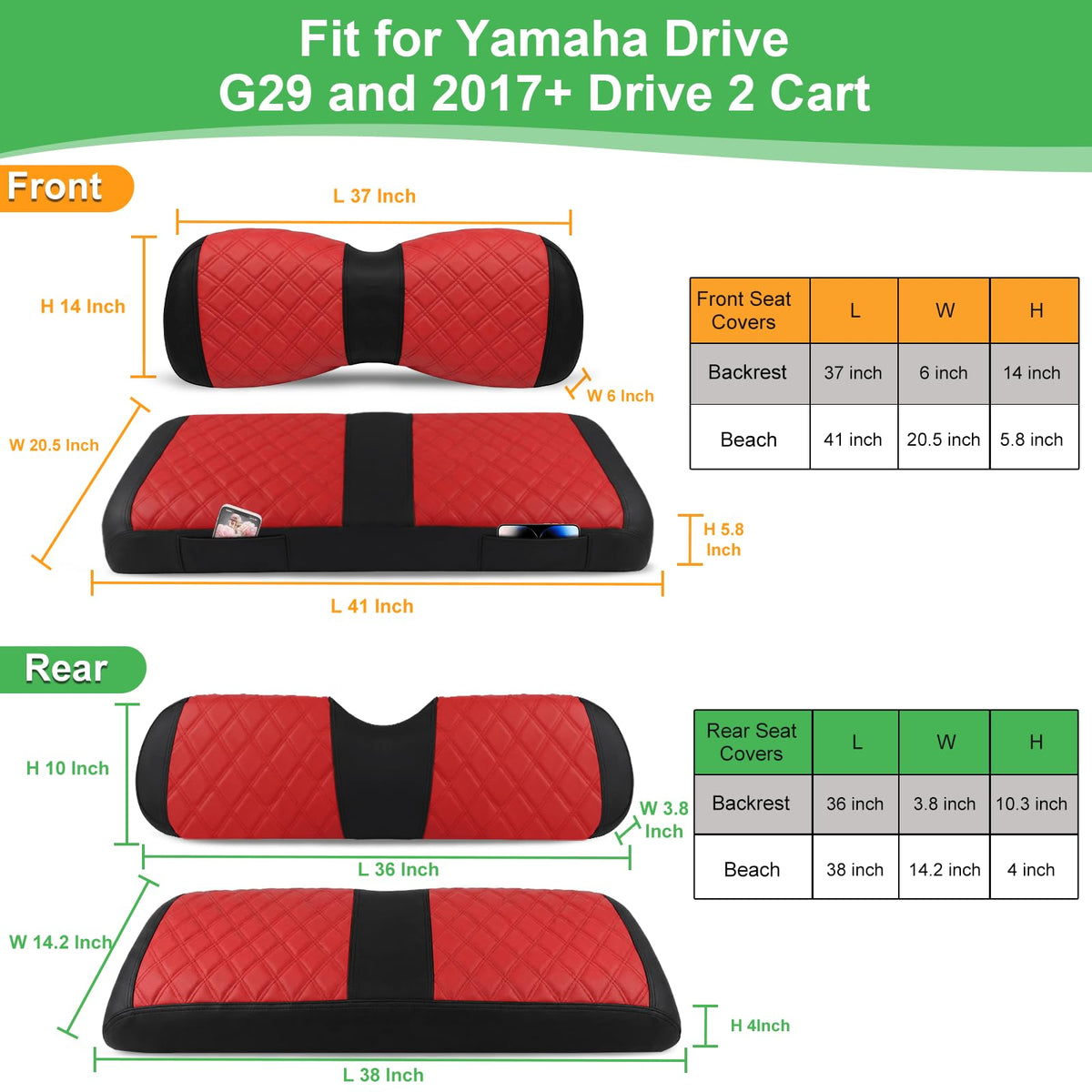 LEAPGOMAX rear cushion cover adds plush feel and protection
