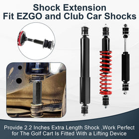 LEAPGOMAX Club Car rear extension, lifts-ready stability.
