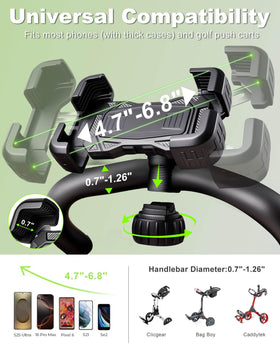 Compatible with Clicgear, Sun Mountain, and other popular golf push carts