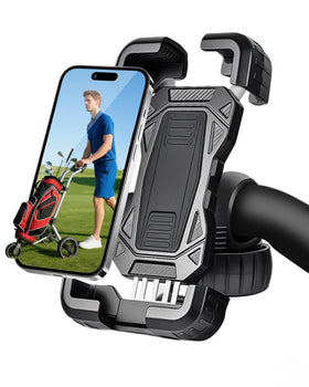 LEAPGOMAX golf cart phone holder with secure clamp for stable GPS mounting