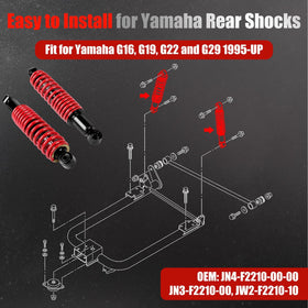 LEAPGOMAX Heavy-duty rear shocks for Yamaha golf cart durability