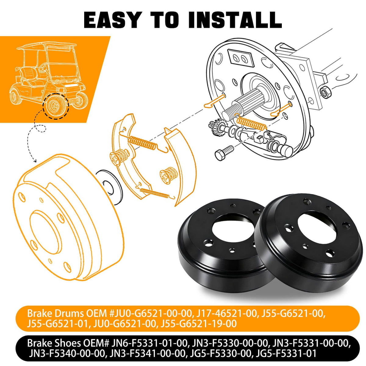 LEAPGOMAX brake shoe springs kit enhances braking consistency.