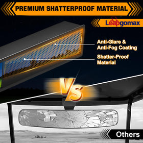 LEAPGOMAX no blind spots golf cart mirror improves peripheral visibility
