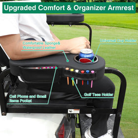 LEAPGOMAX armrest side view highlighting sturdy triangle support for stability