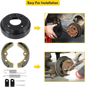 LEAPGOMAX OEM parts 1011137 and 4263, compatible with Club Car DS drums