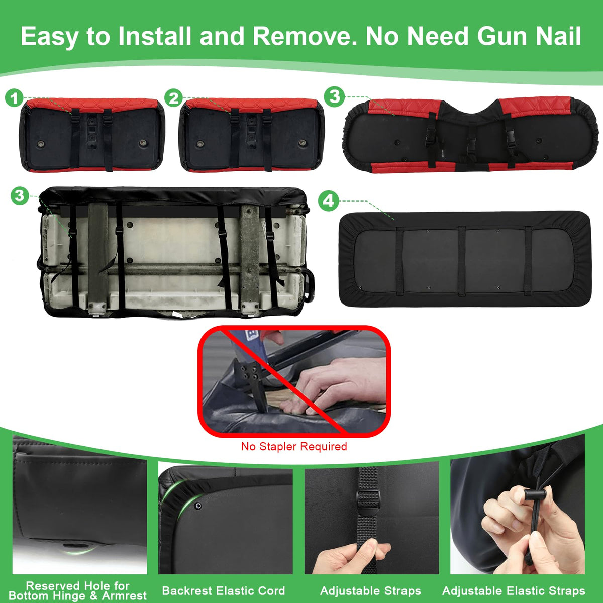 LEAPGOMAX pocket and towel feature keeps essentials handy.