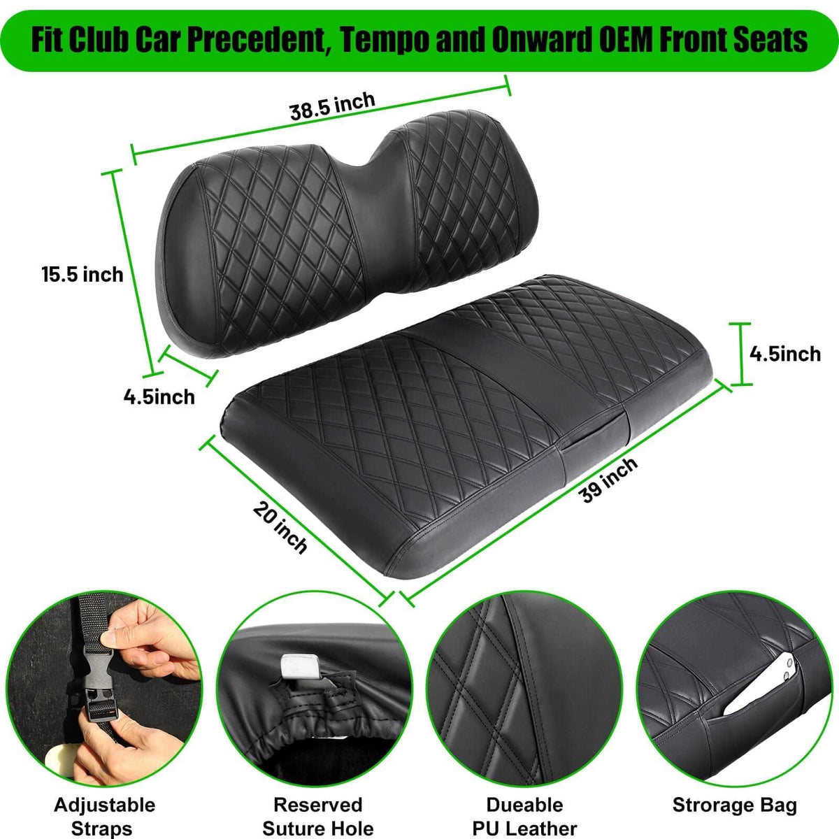 Premium PVC faux leather by LEAPGOMAX for long-lasting wear
