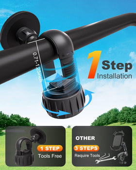 LEAPGOMAX quick-install clamp securing to cart without tools