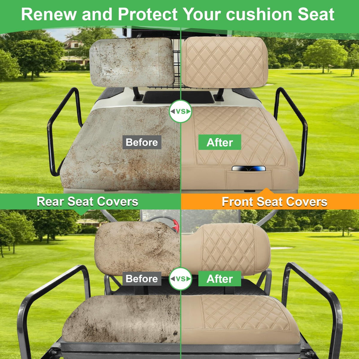 LEAPGOMAX rear backrest cover resists UV fading and daily wear