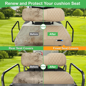 LEAPGOMAX rear seat backrest beige keeps rear area secure and comfy