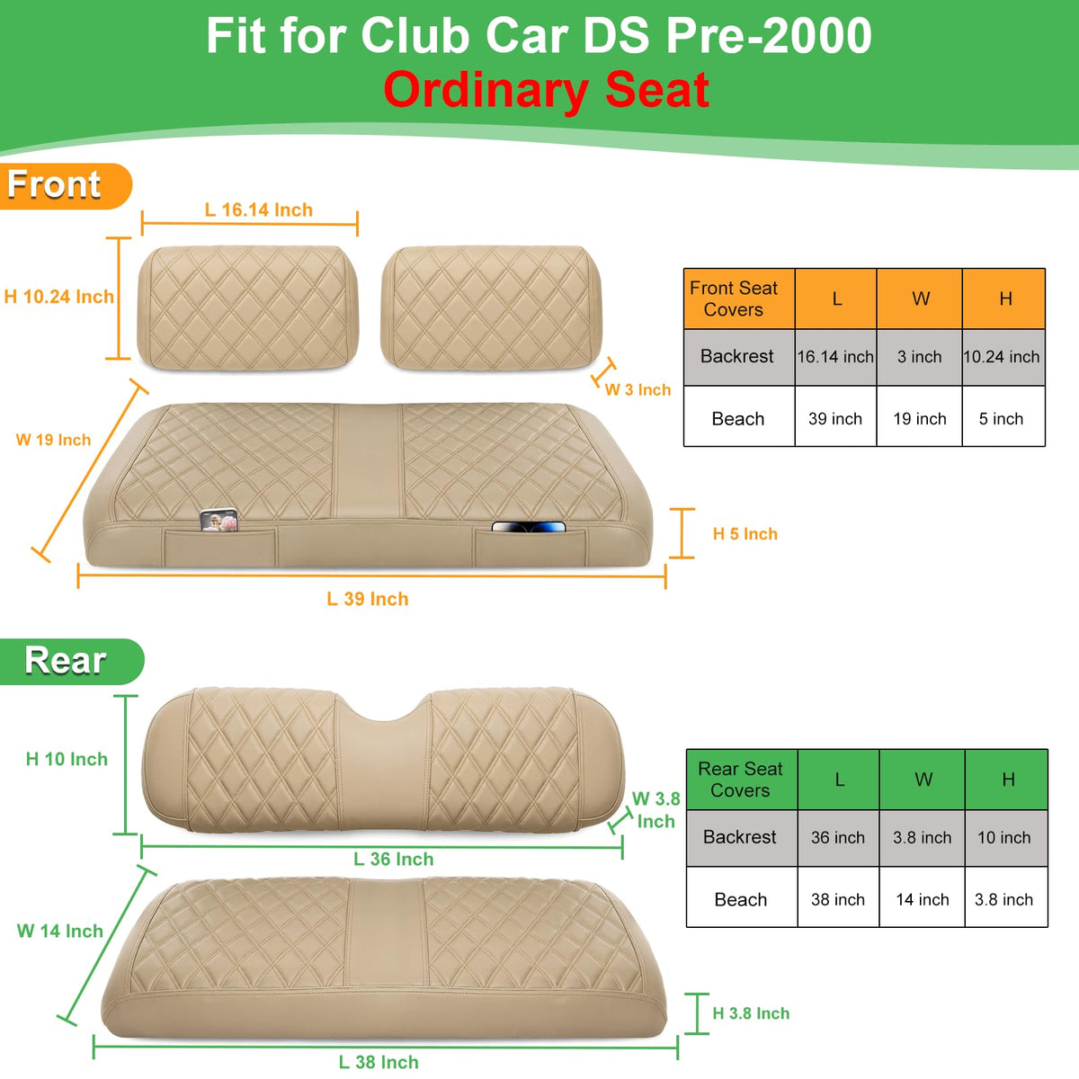 LEAPGOMAX rear seat cover shields upholstery during rides