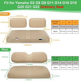 LEAPGOMAX rear seat cover designed for versatile Yamaha G22 layouts.